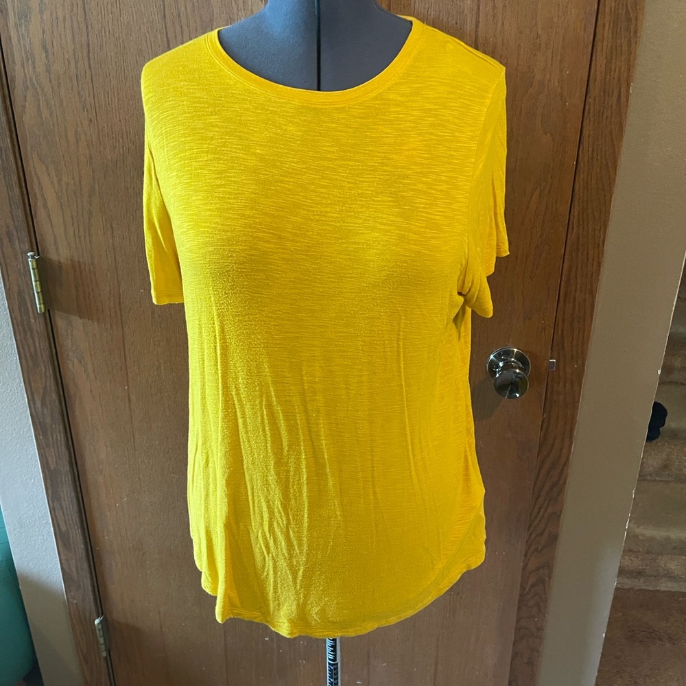 Plain yellow t-shirt